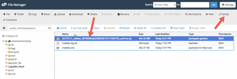 Khôi phục dữ liệu khi đưa source lên Hosting bằng Duplicator