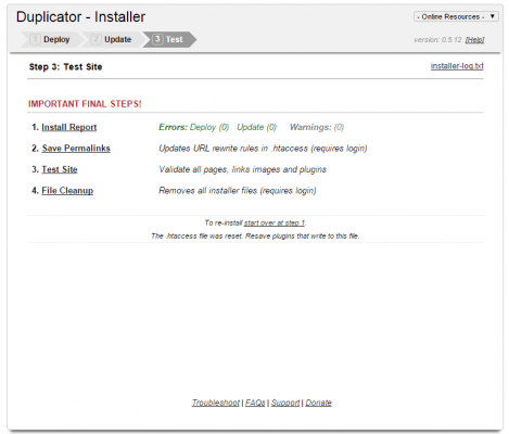 Khôi phục thành công đưa source lên Hosting