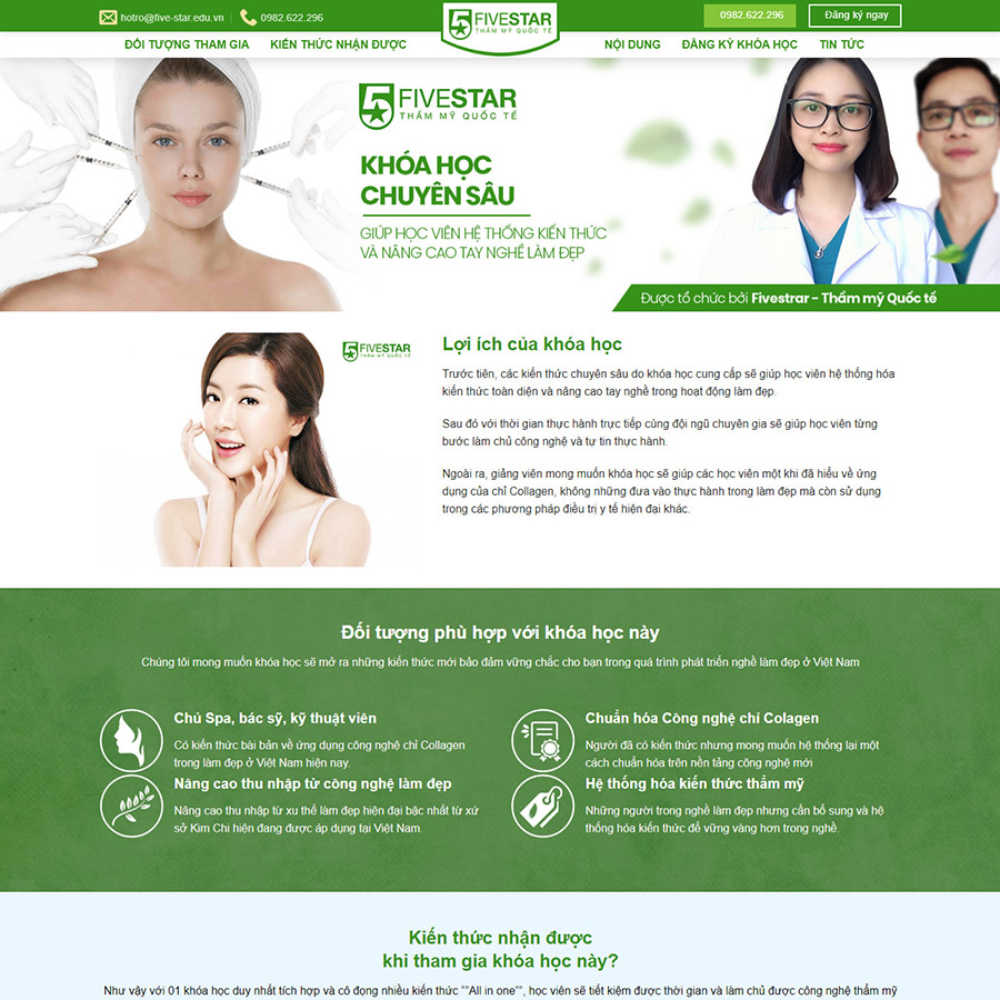 Website Dạy Thẩm Mỹ