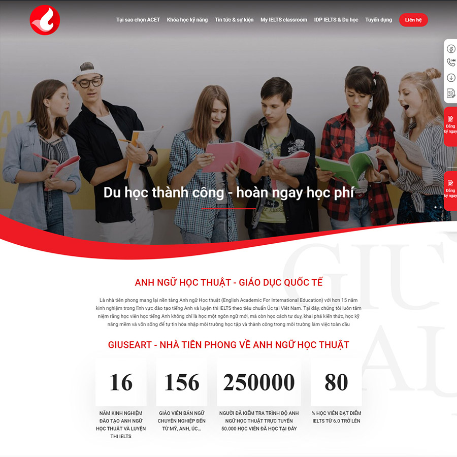 Website Trung Tâm Anh Ngữ Edu 6