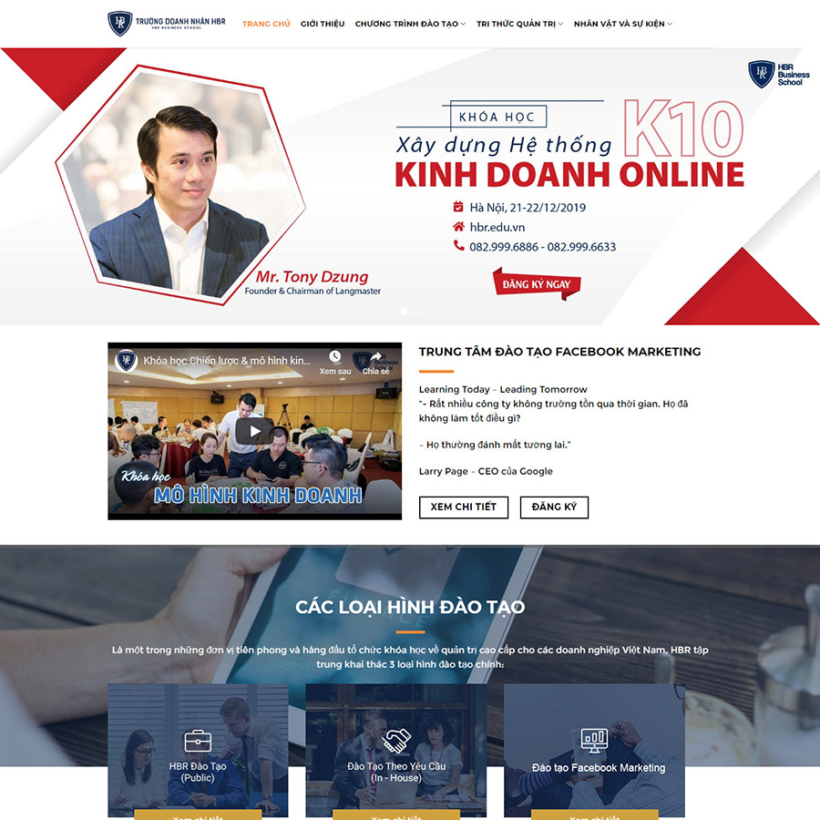 Website giới thiệu khóa học 03