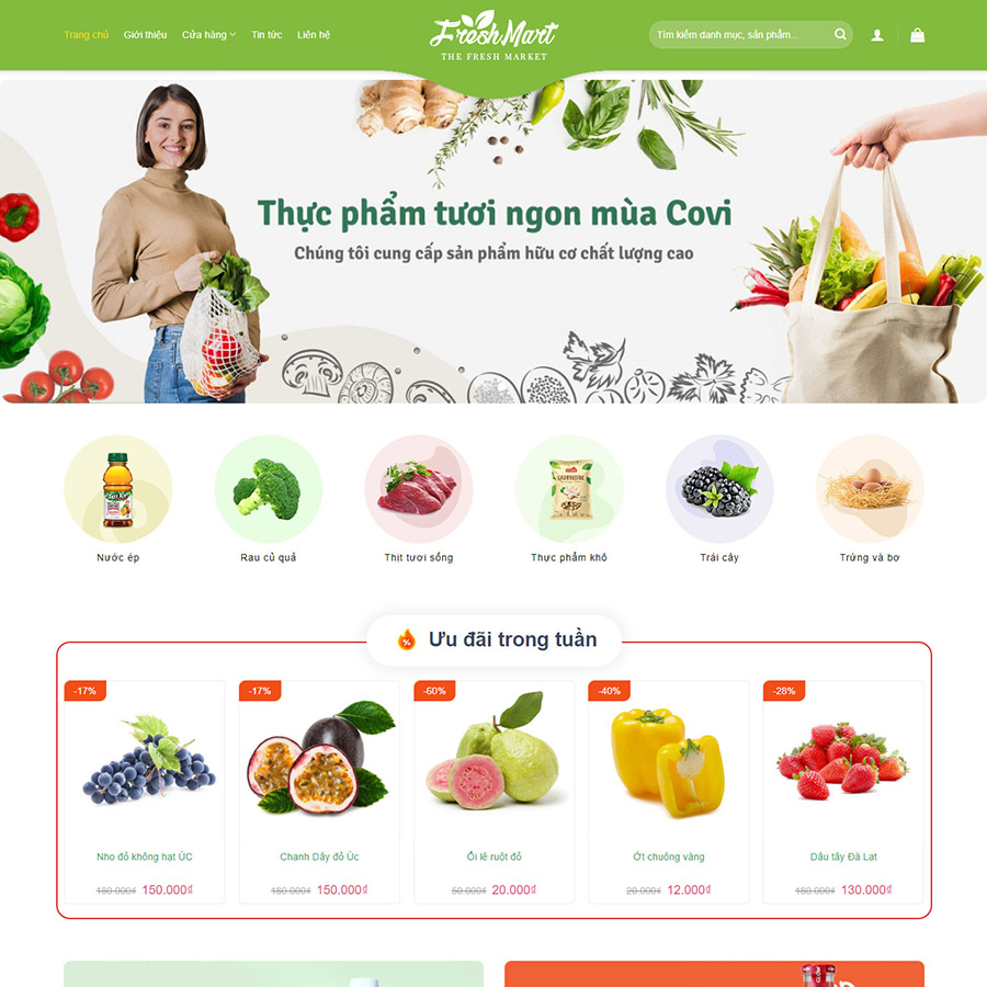 Website Thực Phẩm Sạch 1