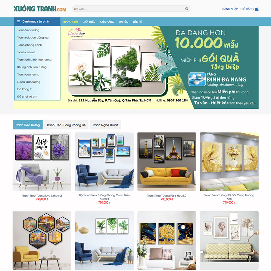 Website Xưởng Tranh